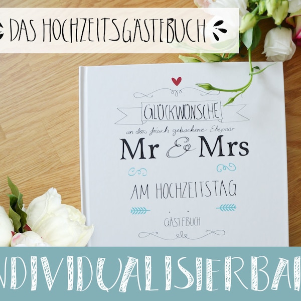 Gästebuch Hochzeit - individualisierbar