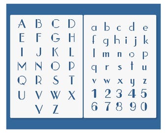 Alphabet high 25 mm 1Inch Two Mylar Stencils DIN A4 | 250micron | no16