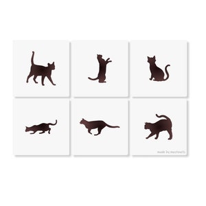 Katze Schablone 6Pack wiederverwendbar Bild 1