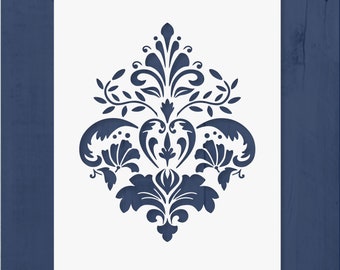 Damask Ornament 02 Stencil Reusable