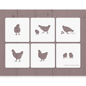 Chicken Stencil 6Pack Reusable image 1