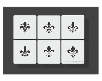 Fleur de Lys Schablone 6Pack wiederverwendbar