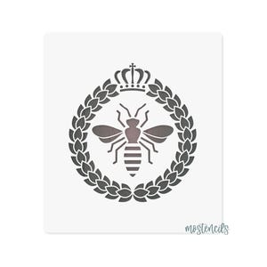 Queen Bee Stencil Reusable 190micron motif size 7.08&quot;x6.49&quot;  18X16.5 cm