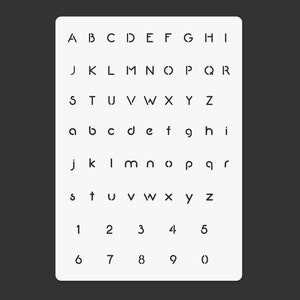 Rond lettertype H 1 cm 350 micron stencil A4 herbruikbaar