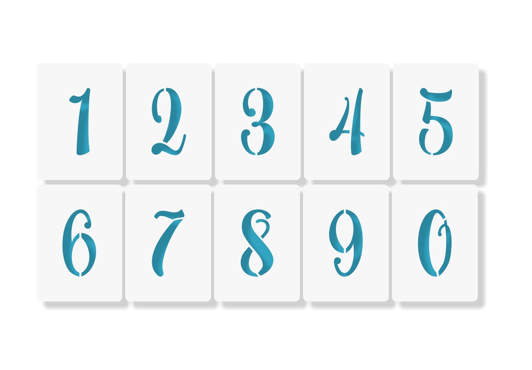 Numbers 0-9 Stencil 10pack Single Number Stencil Reusable - Etsy