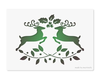 Deer Motif Stencil A4 Reusable