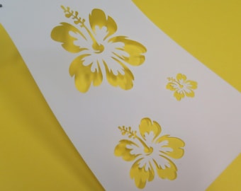 Hibiscus Blossom Stencil Reusable