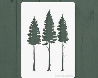 Pine Tree no03 Stencil Reusable