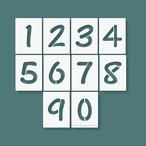 Number Stencil zero to nine Ten Stencils Reusable 350micron no05