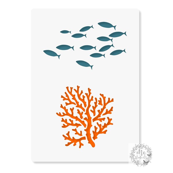 Coral Stencil - Etsy