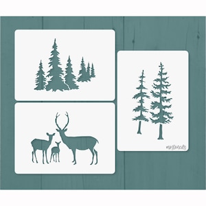 Albero genealogico dei cervi, tre stencil riutilizzabili