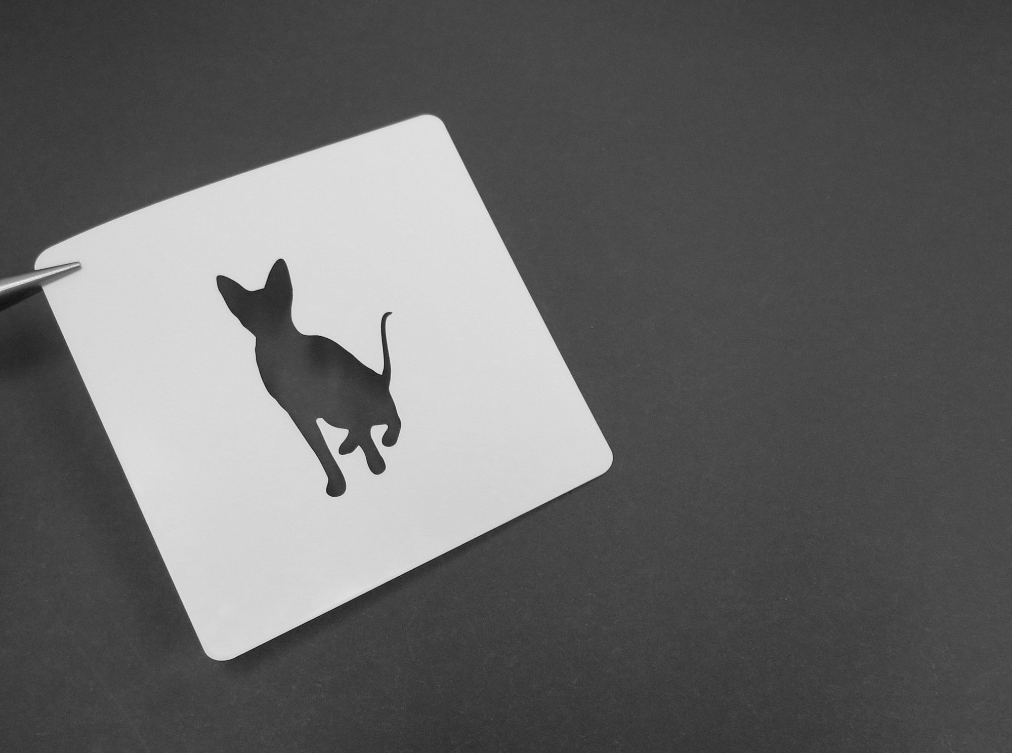 Cat Siamese Silhouette Stencil 6Pack | Etsy