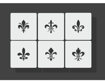 Pochoir Fleur de Lys 6pack réutilisable