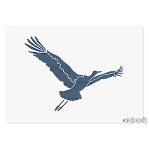 Storch Vogel A4 Schablone wiederverwendbar Motiv Größe 16X21cm