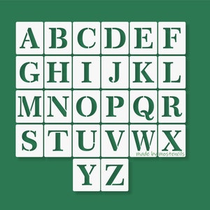 Alfabet A tot Z individuele sjablonen 350 micron herbruikbaar lettertype 04