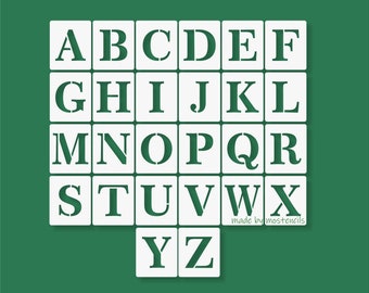 Alphabet 04 Stencil Set A to Z