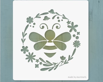 Bee 01 Stencil Reusable