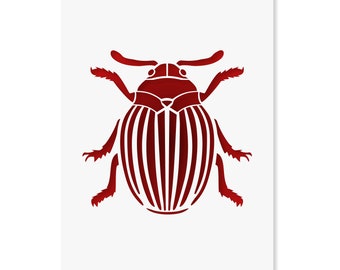 Beetle 02 Stencil Reusable