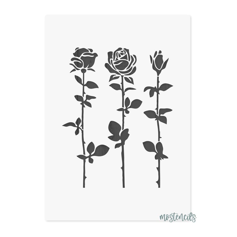 Rose Stencil - Etsy