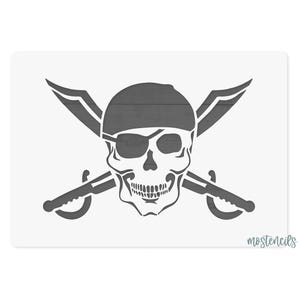 Pirat Skull A4 Schablone wiederverwendbar Motiv Größe 15,5X23 cm