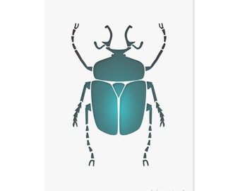 Beetle Insect no09 Stencil Reusable