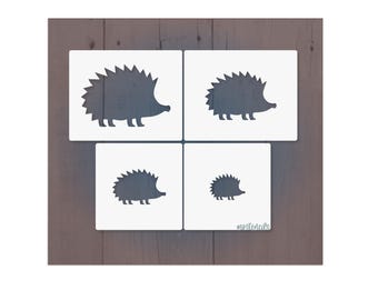 Set di quattro stencil a forma di riccio