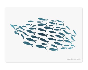 Groups of Sea Fish Stencil Reusable