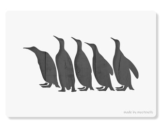 Penguin Group Stencil A4 Reusable