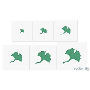 Ginkgo Blatt Sechs Schablonen wiederverwendbar