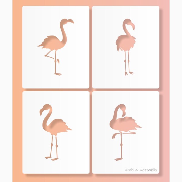 Flamingo Schablone 4Pack wiederverwendbar