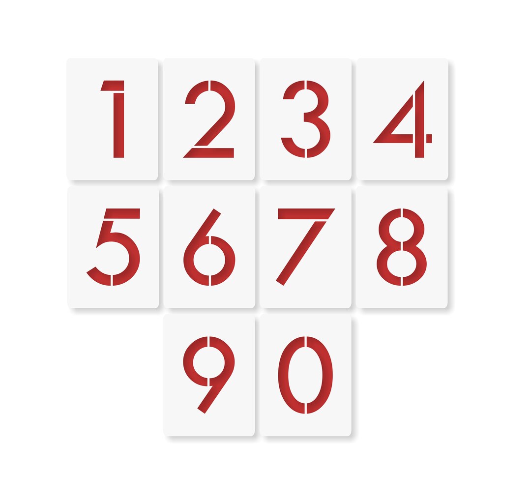 Numbers 0 9 Stencil 10pack Single Number Stencil Reusable - Etsy