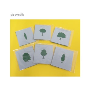 TREE Silhouette Stencil 6Pack Reusable image 3