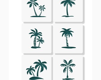 Palm Trees Stencil 6Pack Reusable