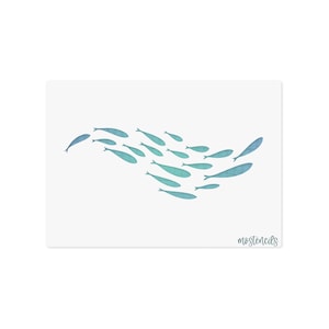 Fische Fischschwarm Schablone Design Größe 9X25 cm