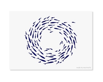 Groups of Sea Fish no03 Stencil Reusable