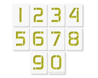 Number Stencils 10Pack no.55, Single Number Stencils, Reusable Stencils