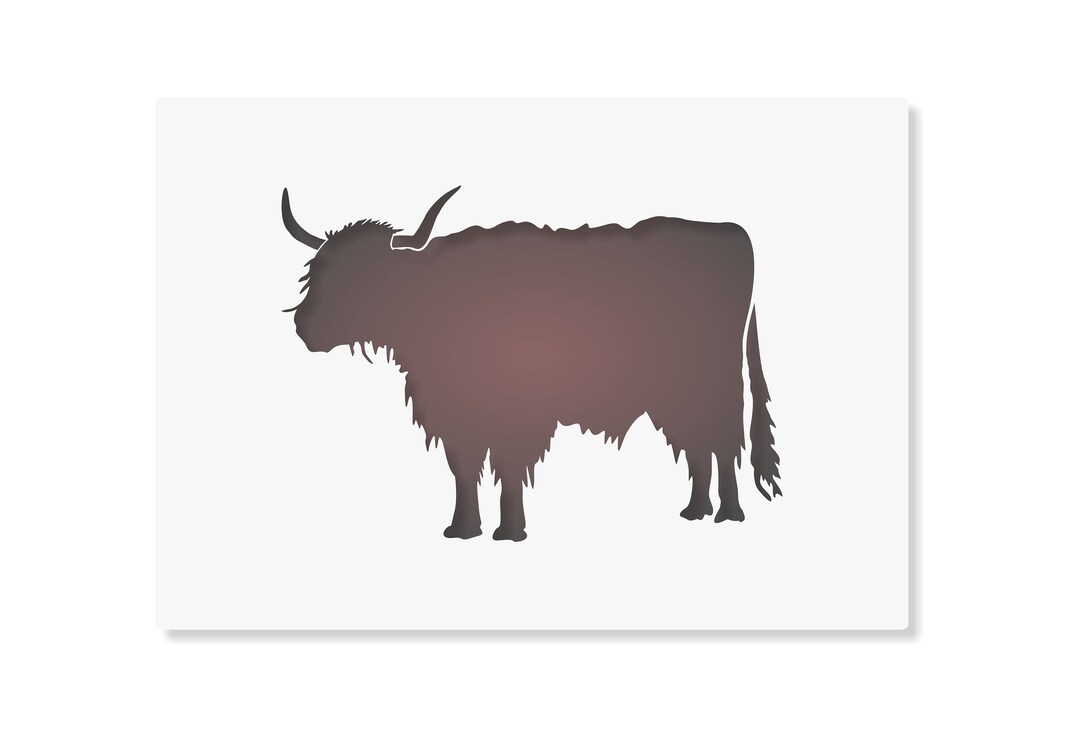 Highland Cow Stencil Reusable - Etsy
