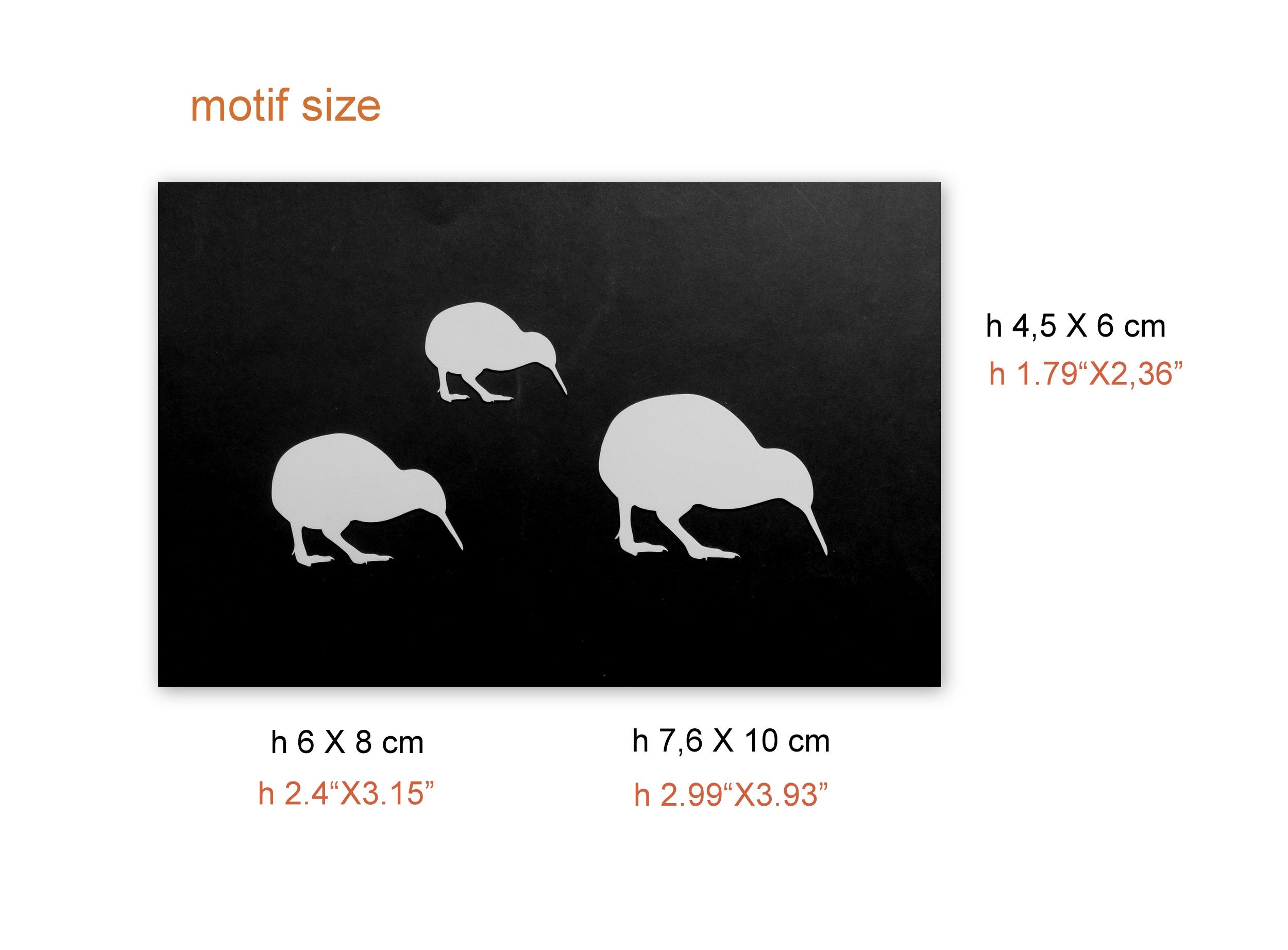 Kiwi Bird stencil 3Pack motif width 6 8 10 cm | Etsy