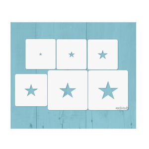 Star Six Stencils Reusable