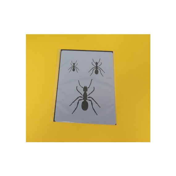 4" Inch Ant Style Design Eusable Myla Cutout Stencil Sign
