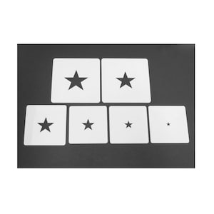 Star Six Stencils Reusable