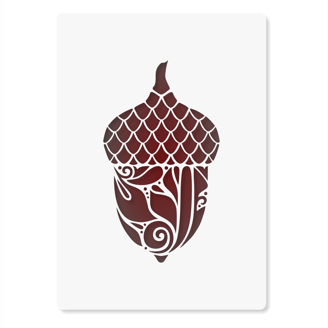 Acorn Decor Stencil A4 Reusable - Etsy