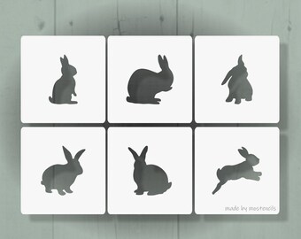 HASE Silhouette Pochoir 6Pack Réutilisable