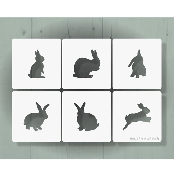 HASE Silhouette Stencil Confezione da 6 riutilizzabili