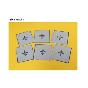 Fleur de Lys Stencil 6Pack Reusable image 2