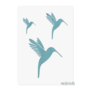 Kolibri Vogel Silhouette A4 Schablone wiederverwendbar