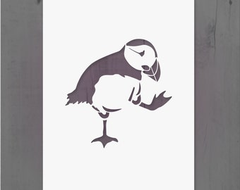 Bird Puffin Stencil Reusable