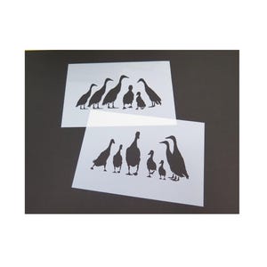 Duck two stencils reusable design size 11.5X23 cm