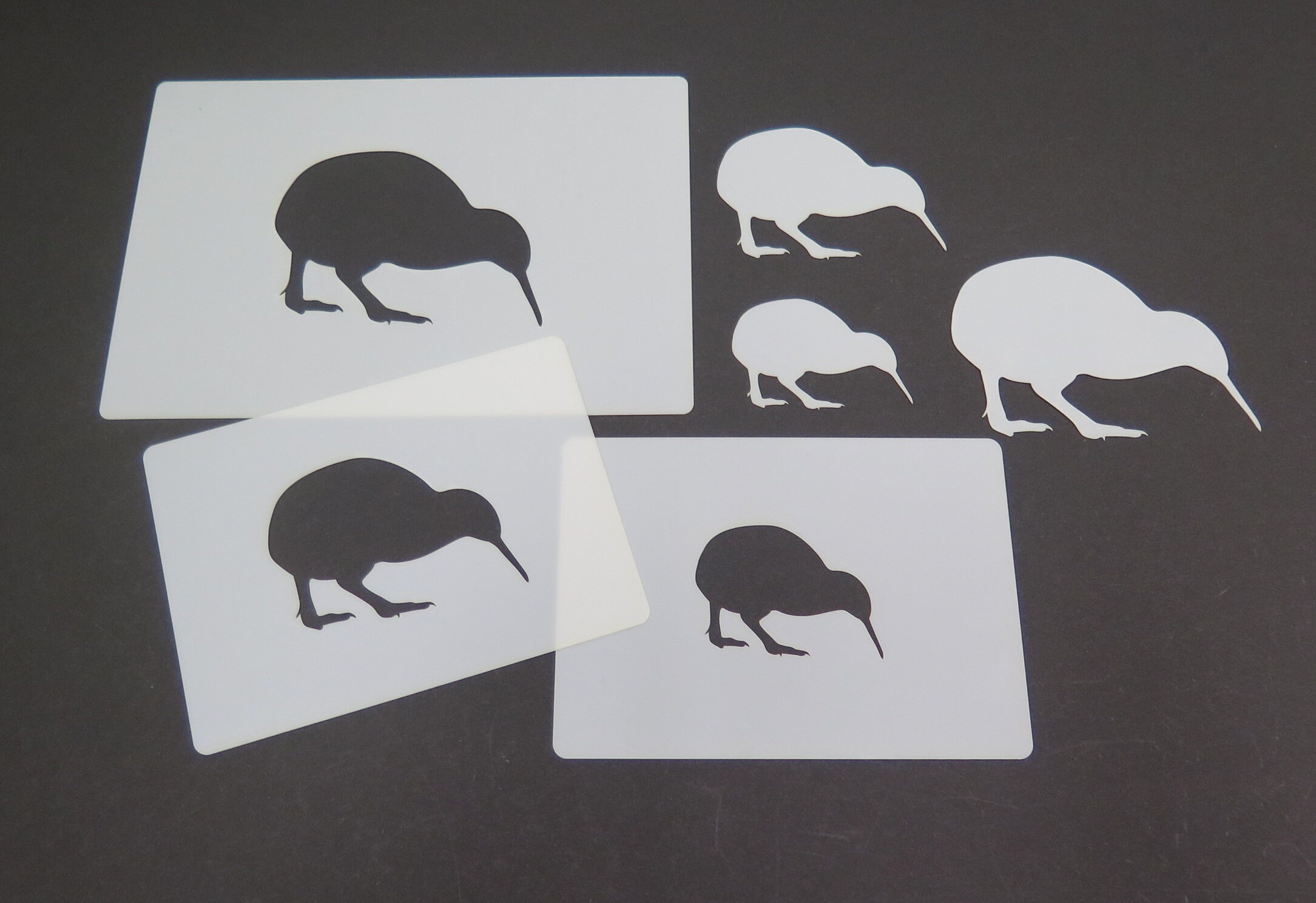 Kiwi Bird stencil 3Pack motif width 6 8 10 cm | Etsy