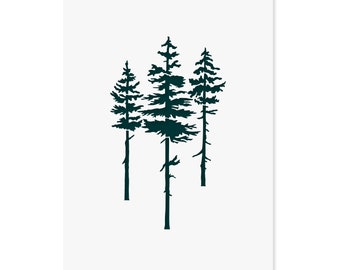 Conifer Trees Stencil Reusable